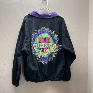 Vuarnet France Windbreaker Jacket Mens‎ Size S Vintage 90s Ski Neon Quarter Zip